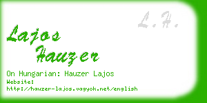 lajos hauzer business card